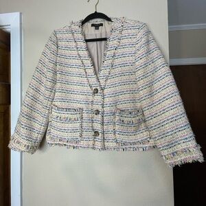 Ann Taylor Multicolor Tweed Blazer